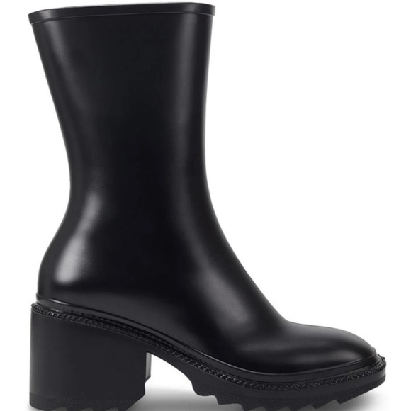 INC boots woman black zipper EVERETT ZIPPER OUTDOOR RAIN heeled BOOT New Size 10 - Picture 1 of 7